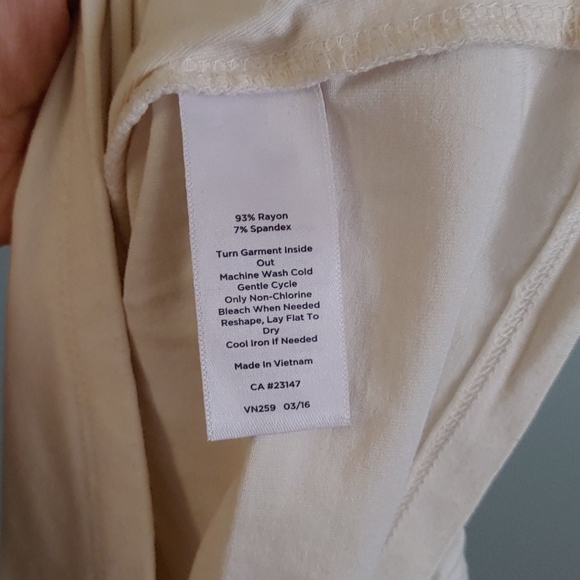 Talbots Off-White Ruched Side Top - Picture 4 of 4